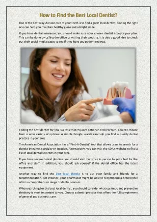 one of the best ways to take care of your teeth