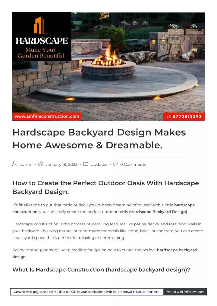 hardscape backyard design makes home awesome