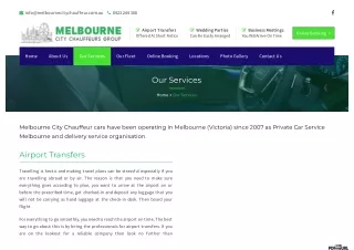 Airport Chauffeurs in Melbourne