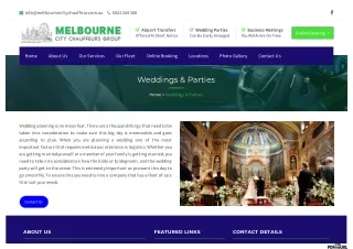 Wedding Chauffeurs in Melbourne
