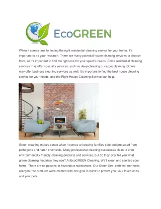 Residential cleaning services, Vancouver