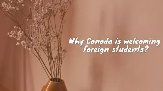 Why Canada is welcoming Foreign students