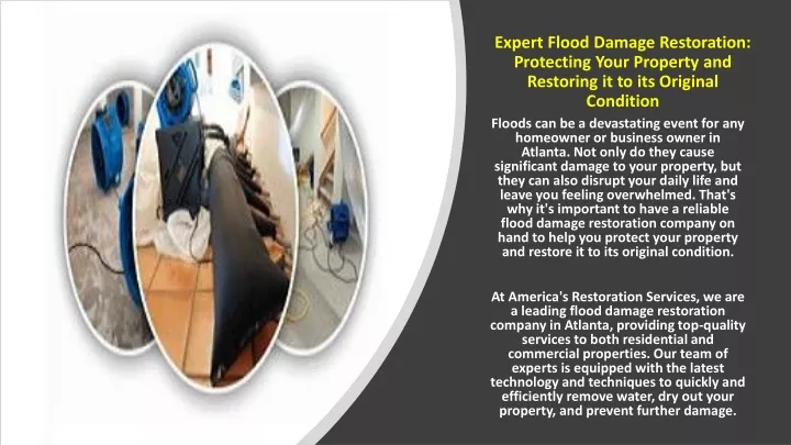 expert flood damage restoration protecting your property and restoring it to its original condition