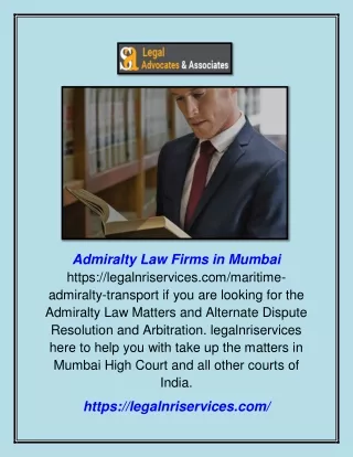 Admiralty Law Firms in Mumbai