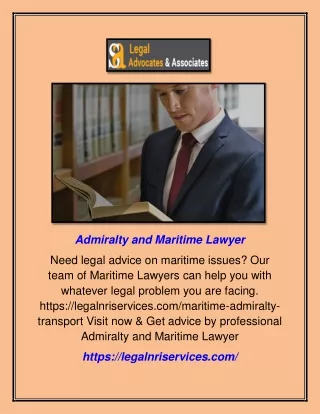 Admiralty and Maritime Lawyer