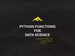 python functions for data science