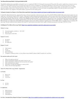 two photon microscopy market is thriving