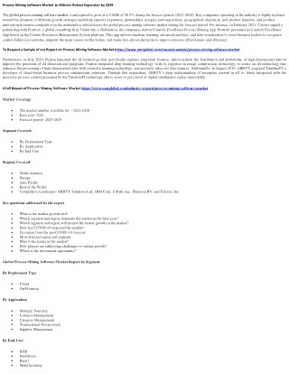 process mining software market to witness robust