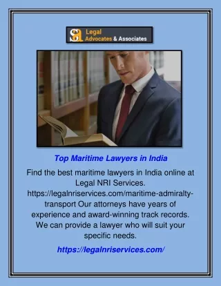 Top Maritime Lawyers in India