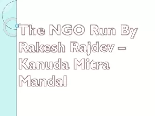 the ngo run by rakesh rajdev kanuda mitra mandal