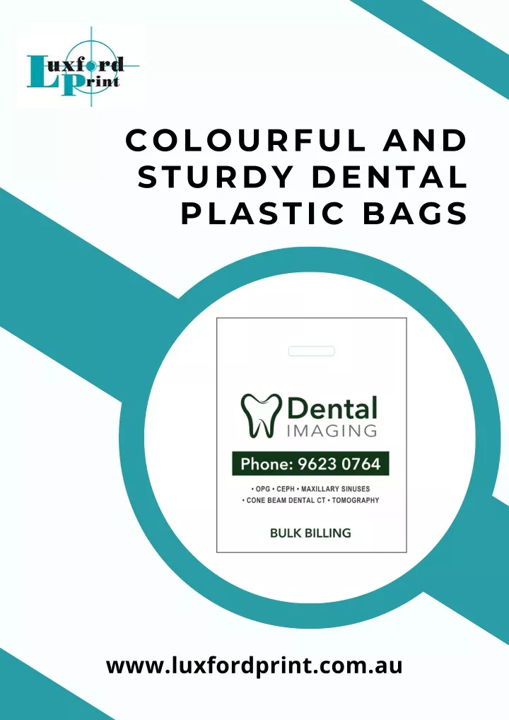 colourful and sturdy dental plastic bags