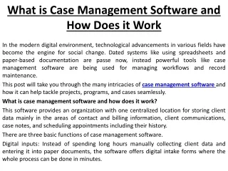 What is Case Management Software and How Does it Work
