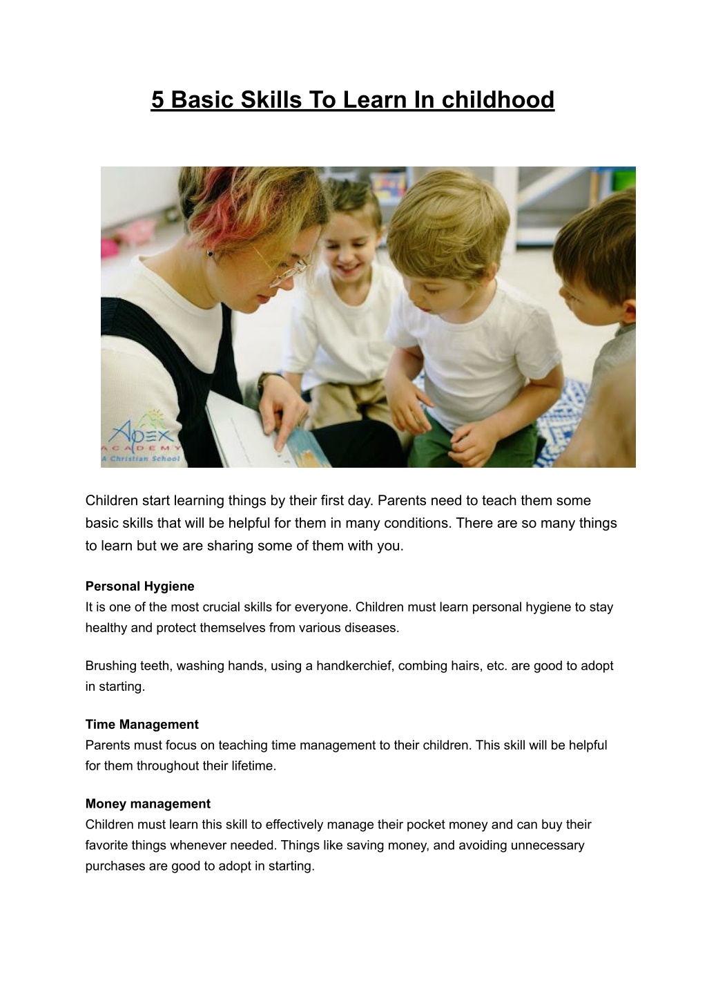 Basic Upbringing PPT - 5 Basic Skills To Learn In childhood PowerPoint Presentation ...