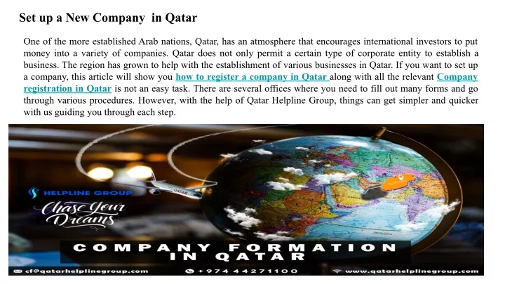 set up a new company in qatar