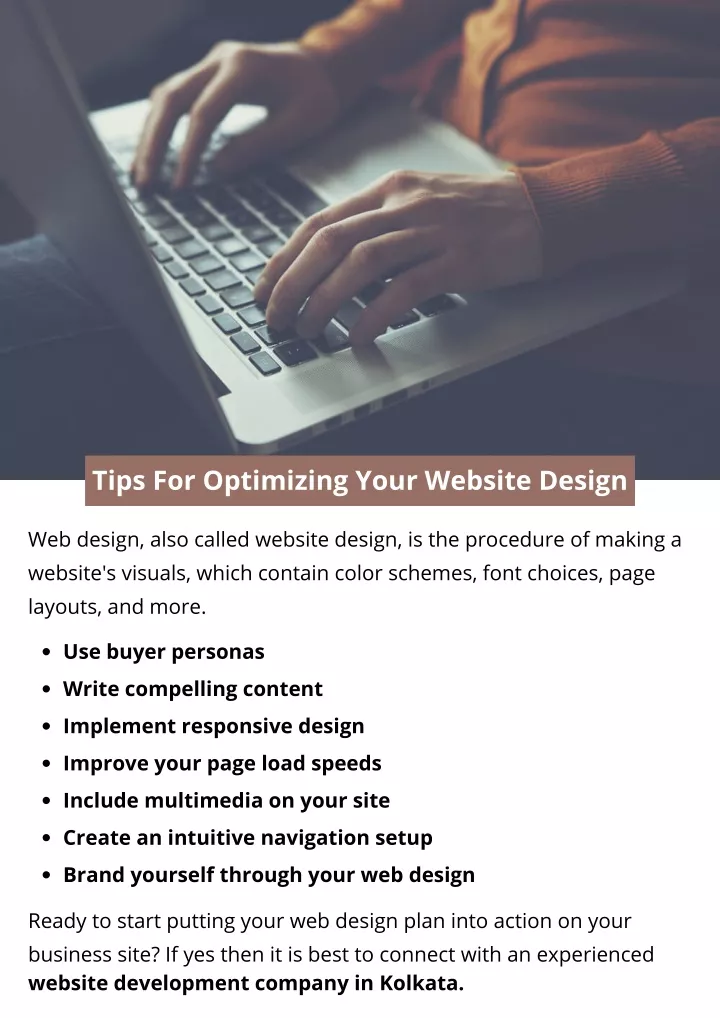 tips for optimizing your website design
