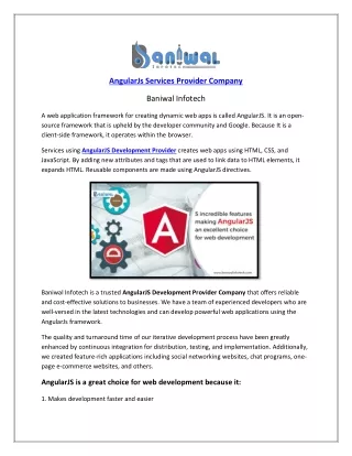 angularjs services provider company