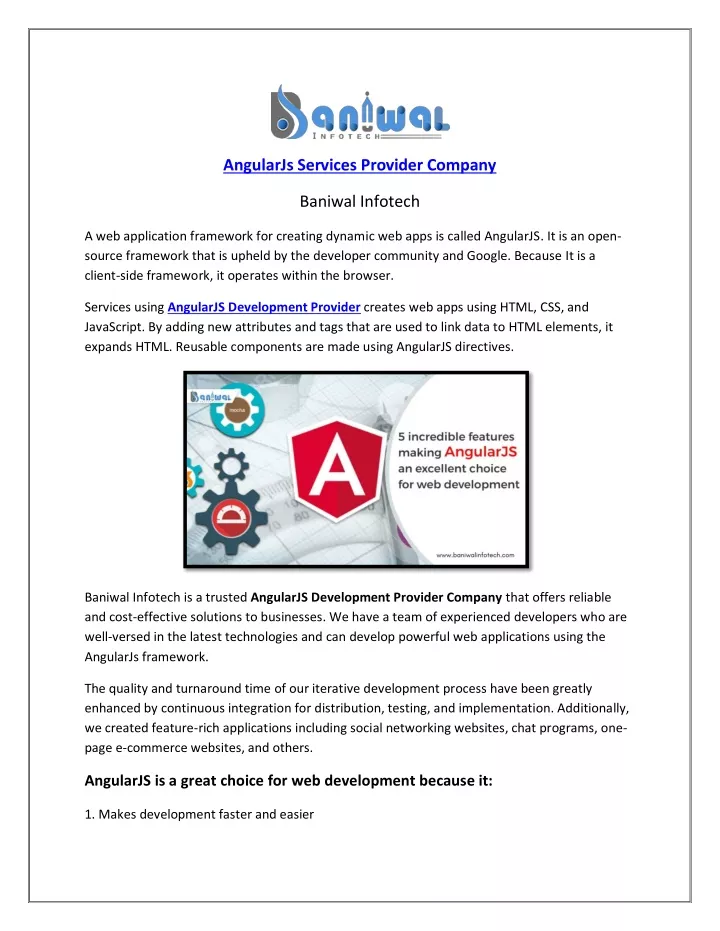 angularjs services provider company