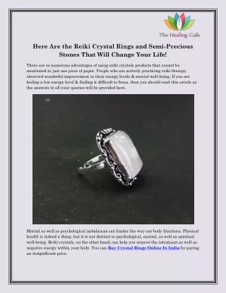 Buy Crystal Rings Online In India