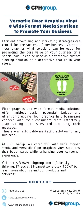 Versatile Floor Graphics Vinyl & Wide Format Media Solutions