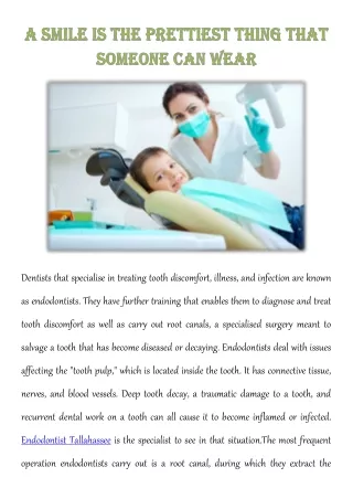 dentists that specialise in treating tooth