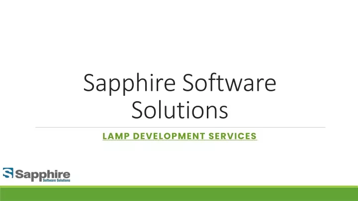 sapphire software solutions