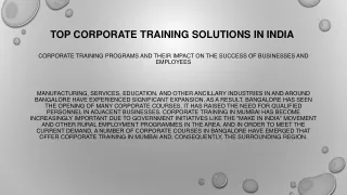Corporate Training Providers In India 24