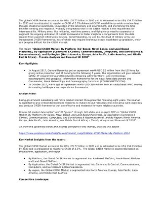 the global c4isr market accounted