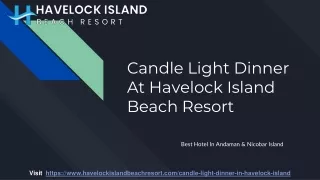 Candle Light Dinner At Havelock Island Beach Resort