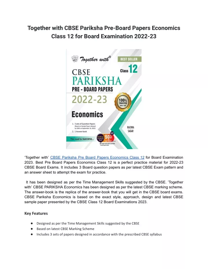 together with cbse pariksha pre board papers