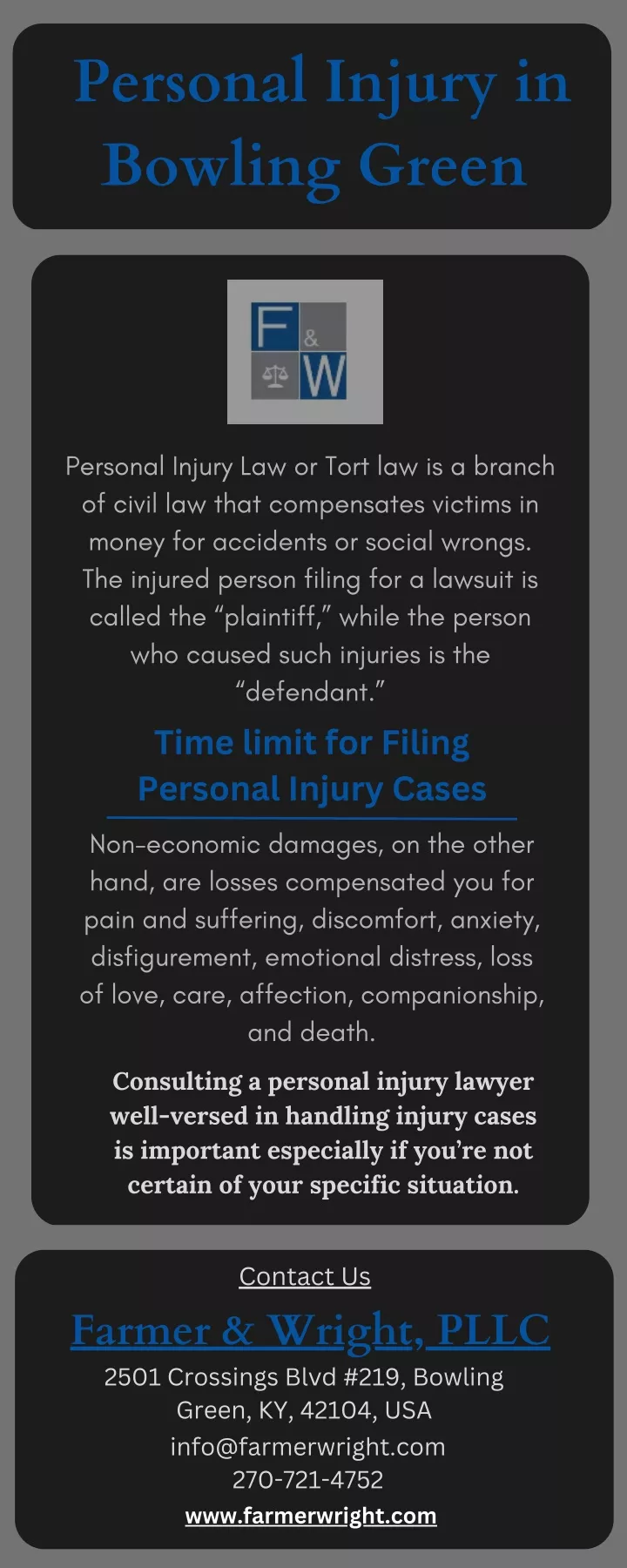 personal injury in bowling green