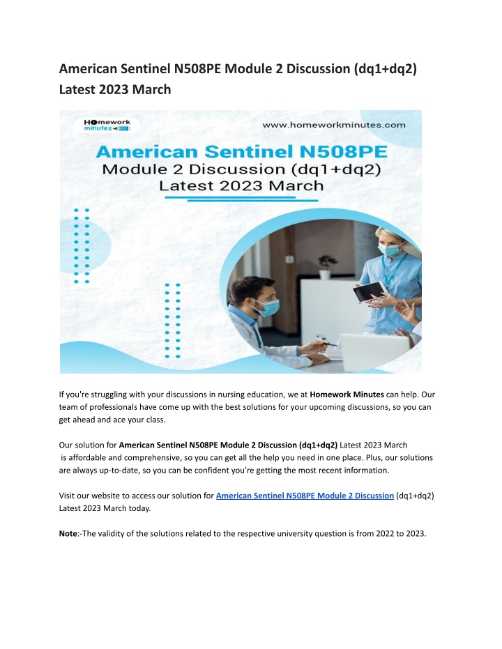 american sentinel n508pe module 2 discussion