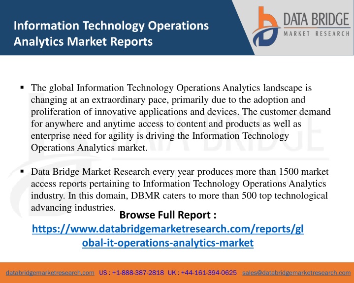 information technology operations analytics