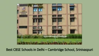 best cbse schools in delhi cambridge school