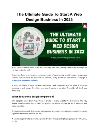 The Ultimate Guide To Start A Web Design Business In 2023