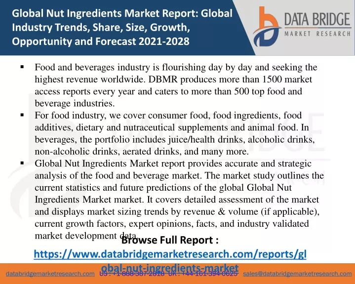 global nut ingredients market report global