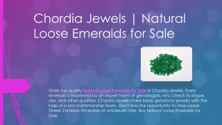 Natural Loose Emeralds for Sale