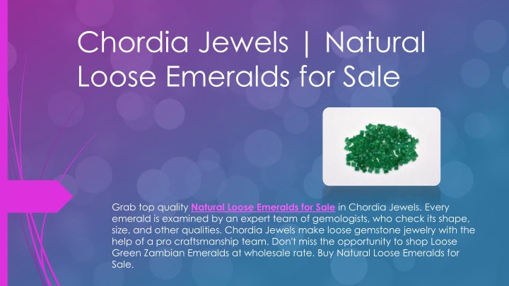 chordia jewels natural loose emeralds for sale
