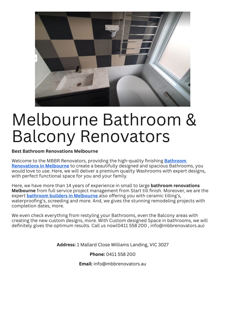 melbourne bathroom balcony renovators best