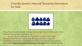 Natural Tanzanite Gemstone for Sale