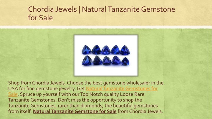 chordia jewels natural tanzanite gemstone for sale