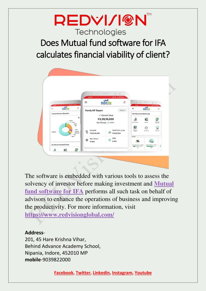 does mutual fund software for ifa does mutual