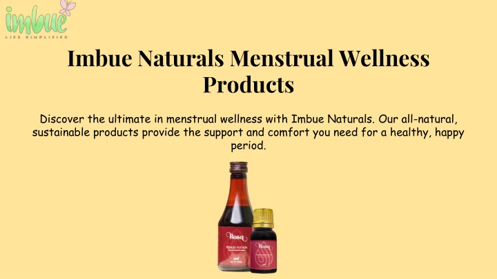 imbue naturals menstrual wellness products