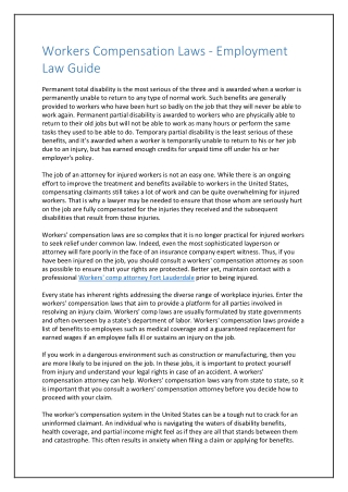 workers compensation laws employment law guide