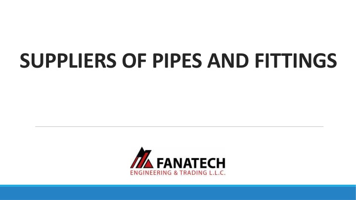 suppliers of pipes and fittings