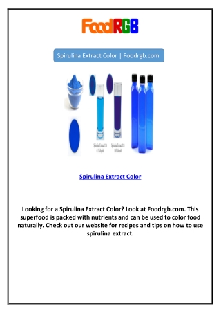 spirulina extract color foodrgb com spirulina