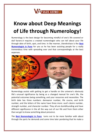 Know about Deep Meanings of Life through Numerology