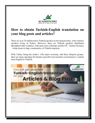 How to obtain Turkish-English translation on your blog posts and articles?