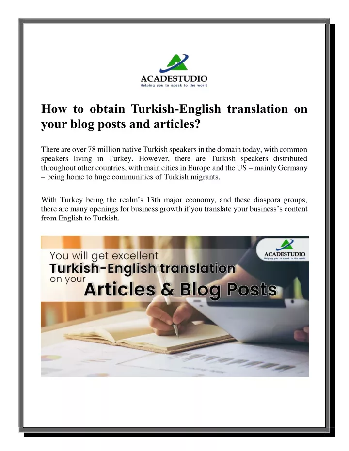 how to obtain turkish english translation on your