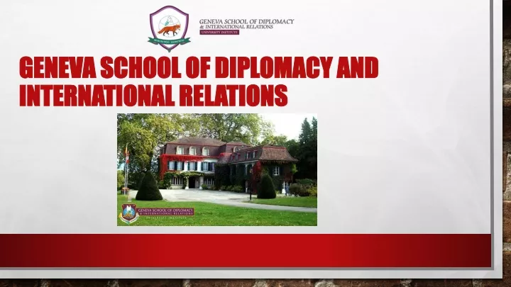 geneva school of diplomacy and international relations