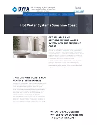 Hot Water Systems Sunshine Coast